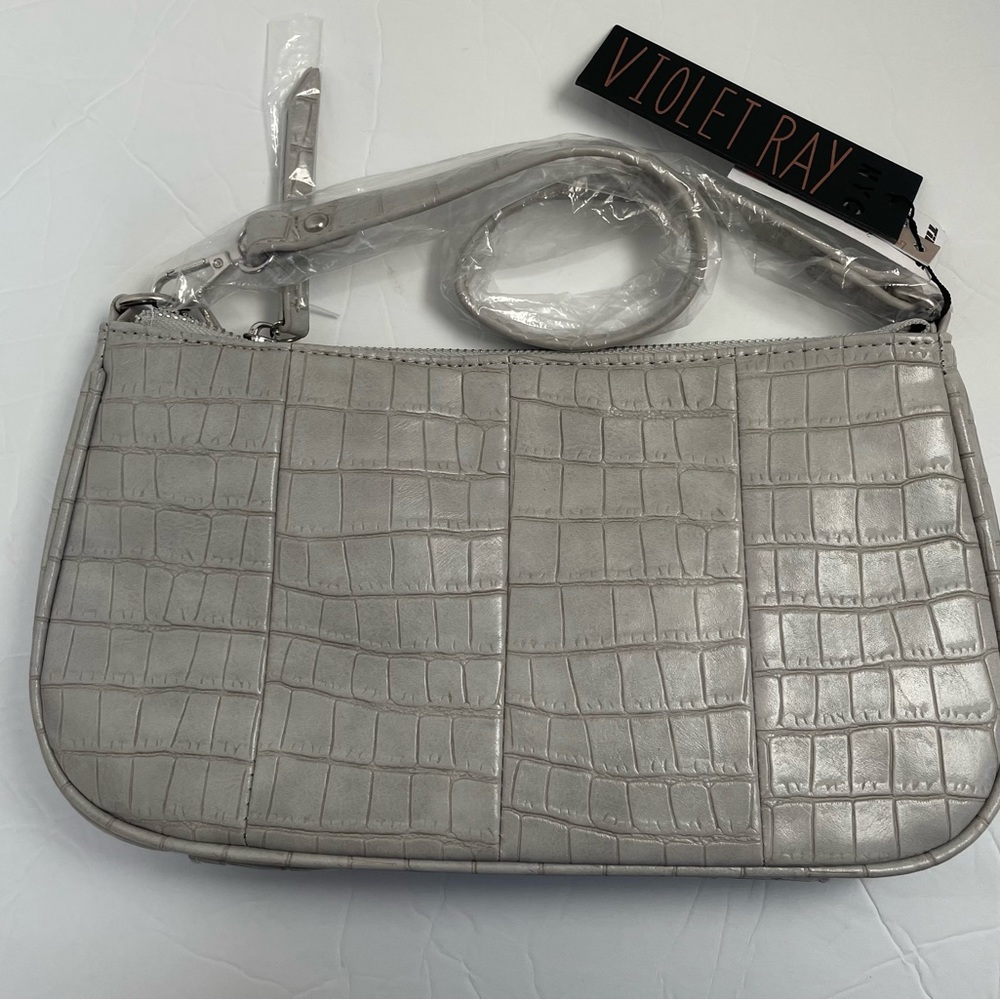 Violet Ray  NYC Grey Purse New
